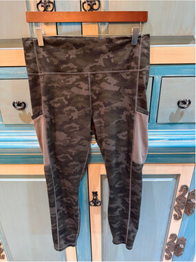 Women's Fabletics PowerHold Camo Leggings with Side Pockets
